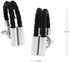 Black Leather Chain Men's French Shirt Unique Wedding Groom Cufflinks...