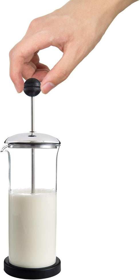 Fino Milk Frother, Tempered Glass, Non-Skid Base, 16-Ounce Capacity...