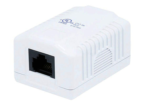 Monoprice Surface Mount Box Cat5e Single (107090), white...