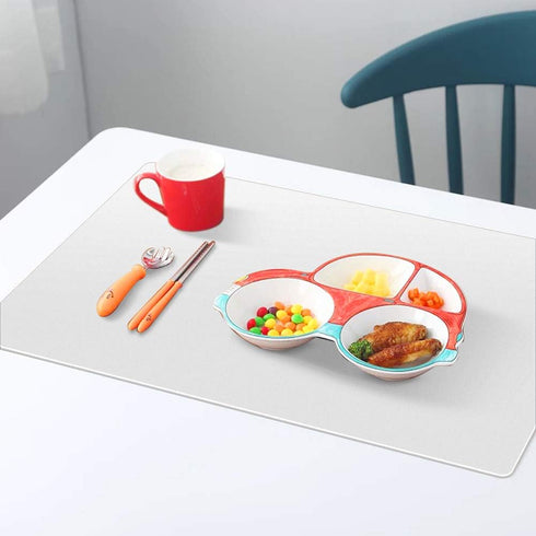 Waterproof Silicone Placemats, Non-Stick Baking Mat, Non-Slip Dining Table Mat for Kids/Baby/Children, Heat Resistant Insulation Countertop Protec...