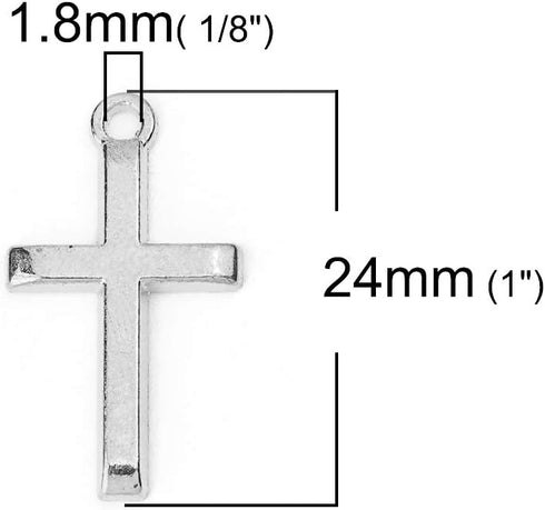JGFinds Cross Crucifix Charm Pendants - 150 Pack (50 of each), 1 Inch x 1/2 Inch, Antiqued Silver/Bronze/Gold Tone, DIY Jewelry Making Supplies...