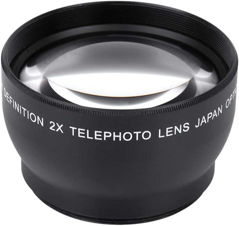 52mm 2X Magnification HD Teleconverter,Telephoto Lens,Waterproof,for 52mm Mount Camera...