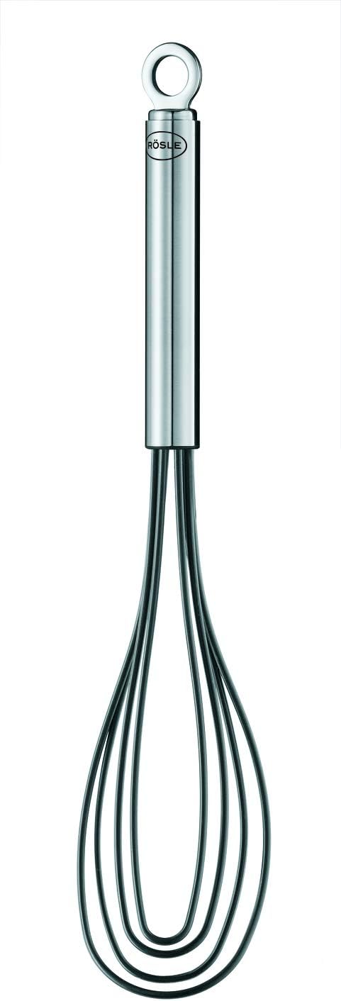 Rosle 95656 Stainless Steel & Silicone Flat Egg Beater Whisk 10.4 Inch, Silver...