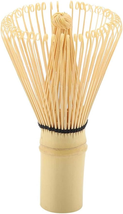 Matcha Green Tea Whisk Natural Bamboo Tea Whisk Chasen Preparing Matcha Powder Brush Tool Tea Traditional Scoop(54 Prongs)...