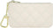 Premium Genuine Full Grain Leather Mini Coin Purse Keychain Pouch Card Holder for Men Women (Beige Quilted - LG)...