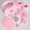 15 Pieces Set Dual-use Makeup Tool Set For Facial Cleansing With Sponges For Wet and Dry Use, Powder Puffs, Sponges, Beauty Blenders, and Towel Ha...
