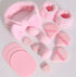 15 Pieces Set Dual-use Makeup Tool Set For Facial Cleansing With Sponges For Wet and Dry Use, Powder Puffs, Sponges, Beauty Blenders, and Towel Ha...