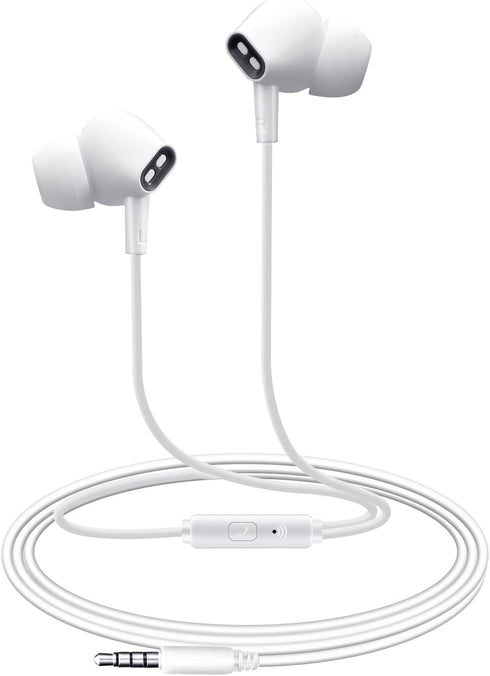 Wired Earbuds Headphones with Microphone Noise Isolating Stereo Bass in-Ear Earphones – for Smartphones, Tablets, Schools, Ipads, Multiuse - 3.5mm...