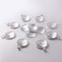 OBSEDE 80pcs Pendant Bezels and Clear Cabochon Domes Set for Photo Pendant Resin Craft Jewelry Making, 40pcs Silver Pendant Trays with 40pcs Trans...