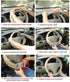 Cute Devil Horns Car Steering Wheel Covers Plush Steering Covers for Women, Universal Fit 15 Inch,Anti-Slip & Odor-Free (Red)...