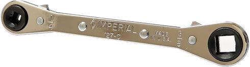 Imperial Tool 127C HVAC Service Ratchet Wrench for HVAC Refrigeration and Air Conditioning, 1/4", 3/8", 3/16" and 5/16"...