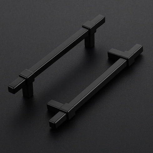 1 Pack Black Cabinet Handles - 5" Hole Center Cabinet Pulls Matte Black Drawer Pulls Cabinet Hardware Kitchen Handles for Cabinets...
