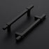 1 Pack Black Cabinet Handles - 5" Hole Center Cabinet Pulls Matte Black Drawer Pulls Cabinet Hardware Kitchen Handles for Cabinets...