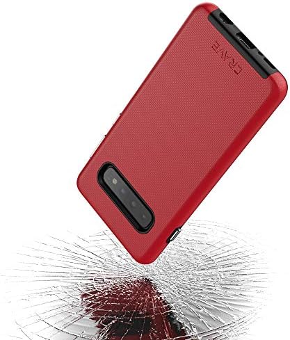Crave Dual Guard Red Galaxy S10 Case - Shockproof, Dual Layer Protection for Samsung S10...