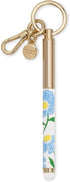 Kate Spade New York Metal Ink Pen Key Fob, Black Ink Ballpoint Keychain Pen, Sunshine Floral...
