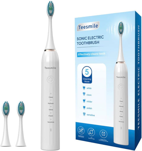 Electric Toothbrush .This rechargeable electric power toothbrush, available in a sleek white color, offers 5 modes for personalized cleaning. with...