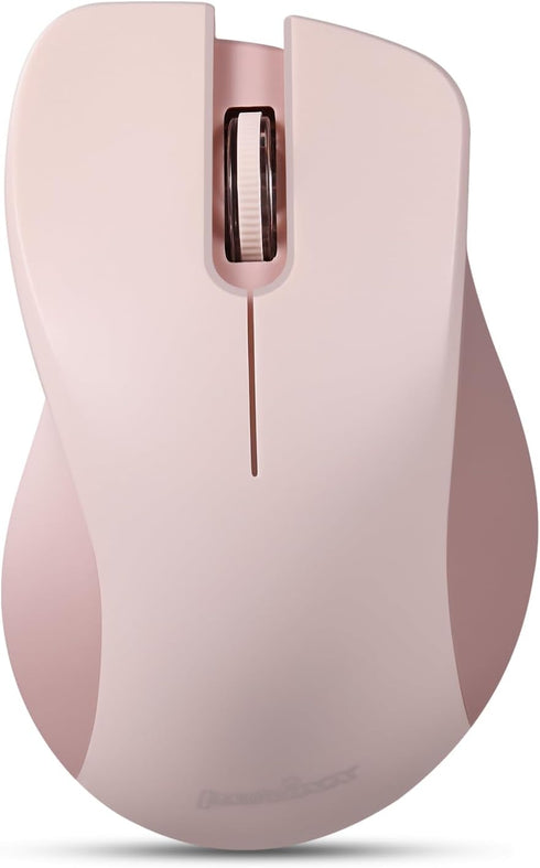 Perixx PERIMICE-621P Wireless Mouse - Silent Click with Ergo Design - Compatible for Desktop and Laptop PC - Wireless 2.4 GHz - Pink...