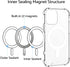 TORU MX Slim for iPhone 12 Mini Magnetic Case, Compatible with Magsafe, Hybrid Transparent HD Clear Case with Detachable Wrist Strap, Scratch Resi...