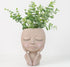 Face Flower Pot Head Planter Pot Cute Lady Face Succulent Planter Resin Cactus Planter Funny Head Plant Pot for Home Garden (Corlor A)...