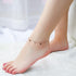 DS Simple Charm Anklet for Women?14k Rose Gold plating Beach Dainty Cute Tiny Adjustable Stainless steel ankle bracelets Personalized Foot chain J...