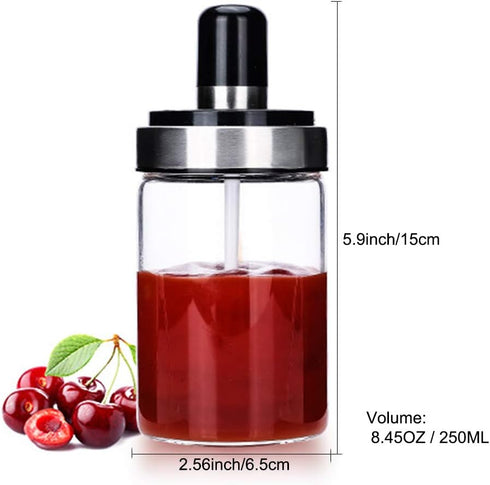 TENTA KITCHEN 3 High Borosilicate Glass Spice Jars Seasonning Box Jar Condiment Jar, Combination Spoon and Lid Design, Premium Commercial Grade, E...