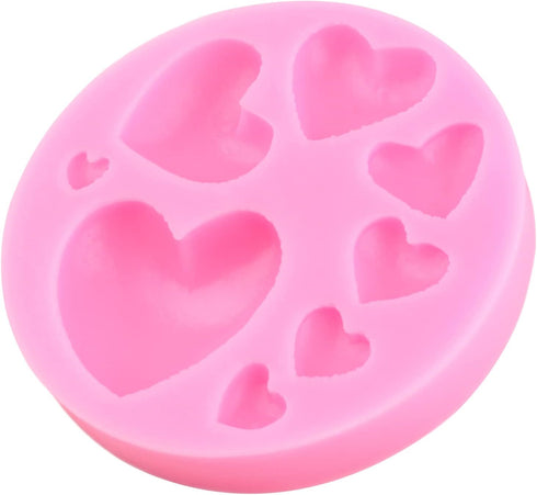 Heart Shaped Fondant Molds Heart Chocolate Silicone Molds For Wedding Cake Decorating Cupcake Topper Candy Polymer Clay Gum Paste Set Of 4...