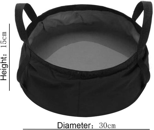 10L Collapsible Bucket Compact Portable Folding Water Container Wash Basin Lightweight & Durable for Outdoor Traveling Hiking Fishing Gardening Ca...