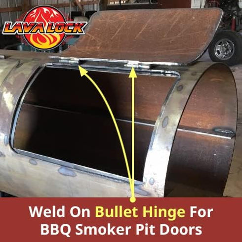4 3/4" Weld On Bbq Smoker Pit Bullet Door Lid Hinge greasable zerk 4.75 in parts...