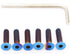 Kyostar 6 Pcs Stainless Steering Wheel Screw Bolts M5×0.8 (Length 15mm) Burnt Titanium Blue Steering Wheel Bolts Screw...