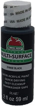 Apple Barrel Satin Acrylic Multi-Surface Paint Set - Black and White (2 Ounces Each)...