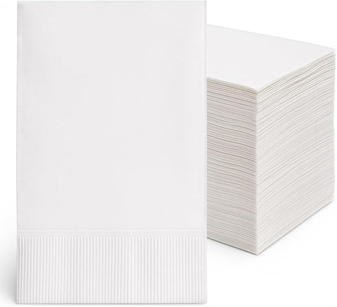 Bell Marque White Dinner Napkin-300 2-Ply White Dinner Napkins, 0.1" Height, 17" width, 15" Length (Pack of 300)...