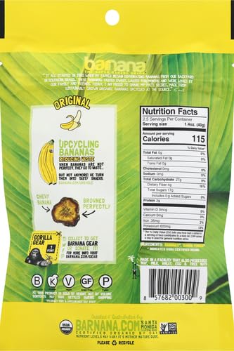 Barnana Organic Chewy Banana Bites, Original, 3.5 Ounce (Pack of 1) - Packaging May Vary...