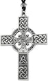 Large Celtic Cross Pendant Necklace - Pewter Irish Jewelry...