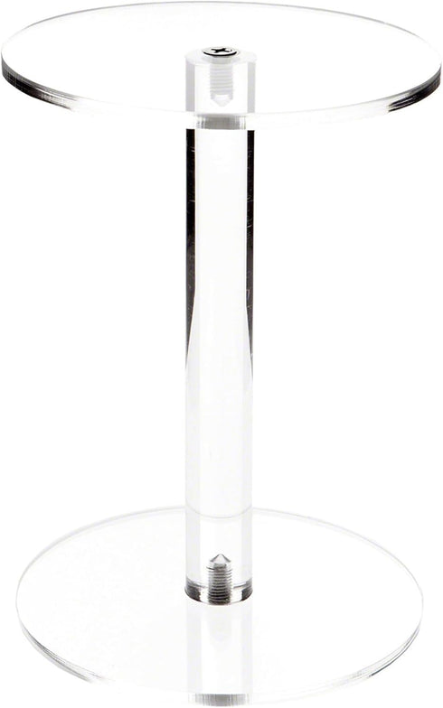 Plymor Clear Acrylic Round Barbell Pedestal Display Riser, 8" H x 6" D (1/4" thick)...