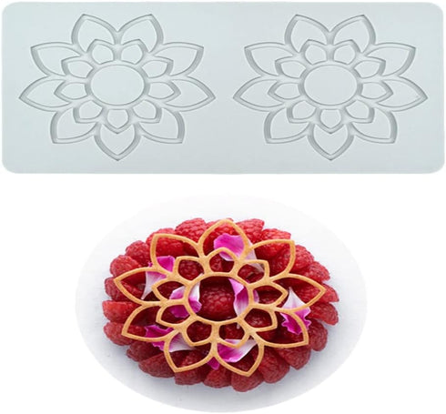 3D Hollow Leaf Fondant Lace Mold, Multi Leaves Flower Shapes Silicone Lace Mould for Cake Decorating Molds Fondant Impression Mat for Chocolate Su...