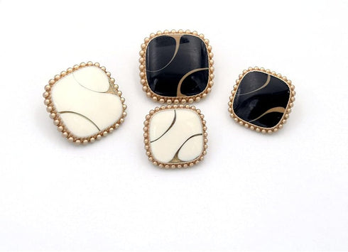 5 Pcs Round Metal Pattern Button for Clothes Sewing Crafts Decoration(White,21mm)...