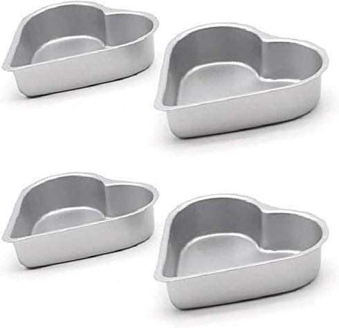 Thymart Mini Tart Pan Set, 4-Inch 4Pcs with UN-Removable Bottom Non-Stick Round Quiche Bakeware for Oven and Instant Pot Baking, Pudding Mold Quic...