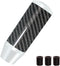 3.5 Inch/9cm Silver Carbon Fiber Shift Knob Aluminum Alloy Weighted Shift Knob Automatic Shift Knob with 8/10/12mm Adapter fit for Manual and Butt...