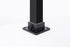 Floor Mount Post Plange for 2" Square Fence Post and Deck Railing, Heavy Duty, Aluminum,Black...