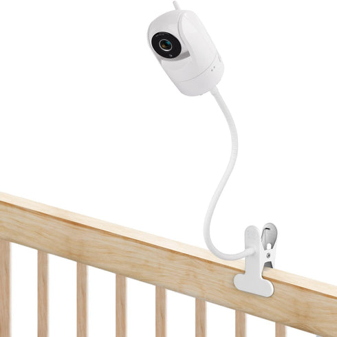 Flexible Clip Mount for Vtech VM901 and VM919HD, Gooseneck Baby Monitor Holder for Crib Without Tools or Wall Damage - White...