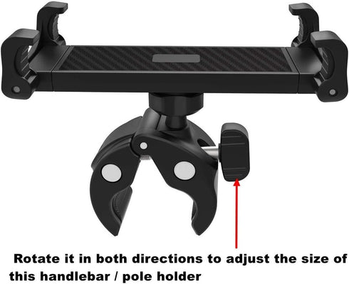 Tablet Mount Holder for Music Microphone Mic Stand,Exercise Spin Bike,Treadmill,Stationary Bicycle,Elliptical,Stroller,Golf Cart,Boat,Wheelchair, ...