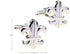 Fleur De Lis Pair of Cufflinks in a Presentation Gift Box & Polishing Cloth...