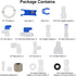 Refrigerator Water Line Kit, CGELE Ice Maker Water Line Kit with 1/4" OD 39.4ft Water Line Reverse Osmosis Quick Connect Fittings Push To Connect ...