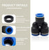 10 Pcs 6mm 3 Way Y Splitter Push in Connect Pneumatic Fitting,3 Way Plastic Quick Release PY Air Line Adapter...