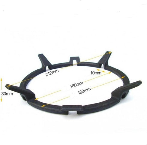 Wok Ring Non Slip Black Cast Iron Stove Trivets for Kitchen Wok Support Ring Cooktop Range Pan Holder Stand Stove Rack Milk Pot Holder for Gas Hob...