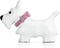Large Statement Blue Or Pink Crystal Collar White Enamel Westie Scottie Terri Dog Pet Animal Scarf Brooch Pin For Women Teens Silver Tone Rhodium ...
