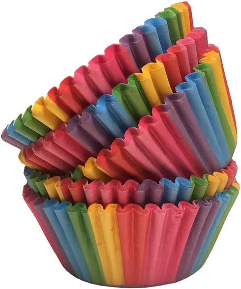 Magical Colorful Cupcake Rainbow Unicorn Birthday Cupcake Paper Baking Cup Cake Baking Muffin Cup Liners Toppers Papers Wrappers Line 100 Count...