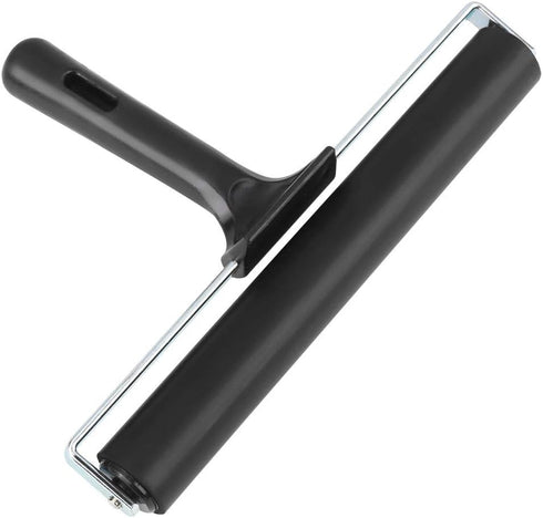 HEEPDD Rubber Roller, Black Rubber Brayer Roller Print Brush Ink Art Craft Oil Painting Tool for Printmaking Anti Skid Tape Construction...
