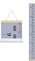 Kids Growth Chart, Wood Frame Fabric Canvas Height Measurement Ruler from Baby to Adult for Child's Room Decoration 7.9 x 79in (7.9 x 79in, Gray)...