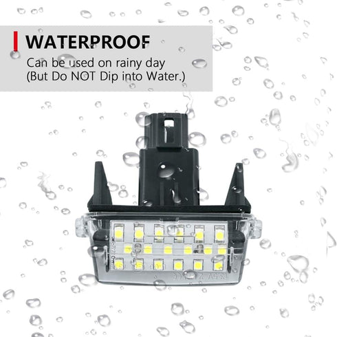 Gempro 2Pcs LED License Plate Light Lamp Assemly for Toyota Camry Yaris Highlander Prius C Avalon, Powered by 18SMD Xenon White LED Lights...